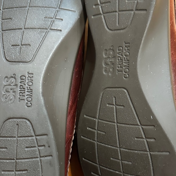 SAS Women's Brown Leather Flats Willow Slip On  loafer walnut - Picture 7 of 11